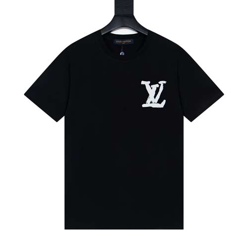 lv新品走秀款涂鸦字母logo t恤