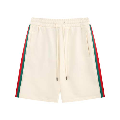 gucci双g刺绣logo侧边织带五分裤